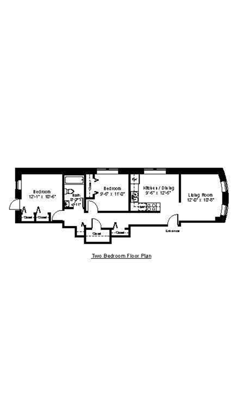 Two Bedroom Floorplans at Cumberland Homes, Springfield, Massachusetts.